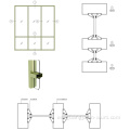 Perfil de aluminio para partición de vidrio